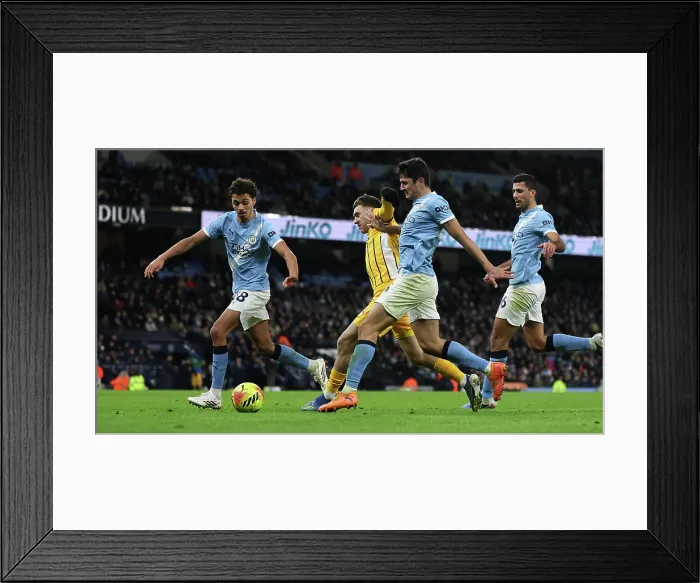 Framed Print : Manchester City v Brighton and Hove Albion Premier League 04JAN26 Framed Print : Manchester City v Brighton and Hove Albion Premier League 04JAN26