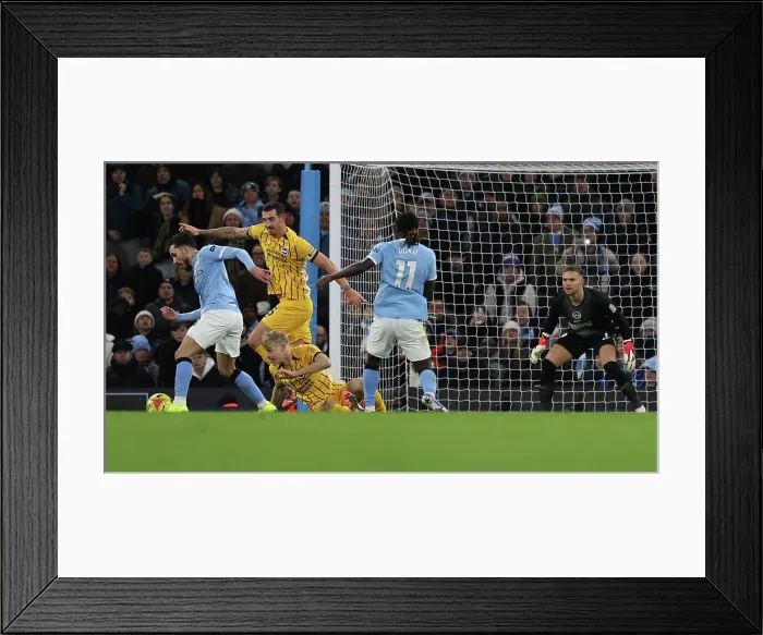Framed Print : Manchester City v Brighton and Hove Albion Premier League 04JAN26 Framed Print : Manchester City v Brighton and Hove Albion Premier League 04JAN26