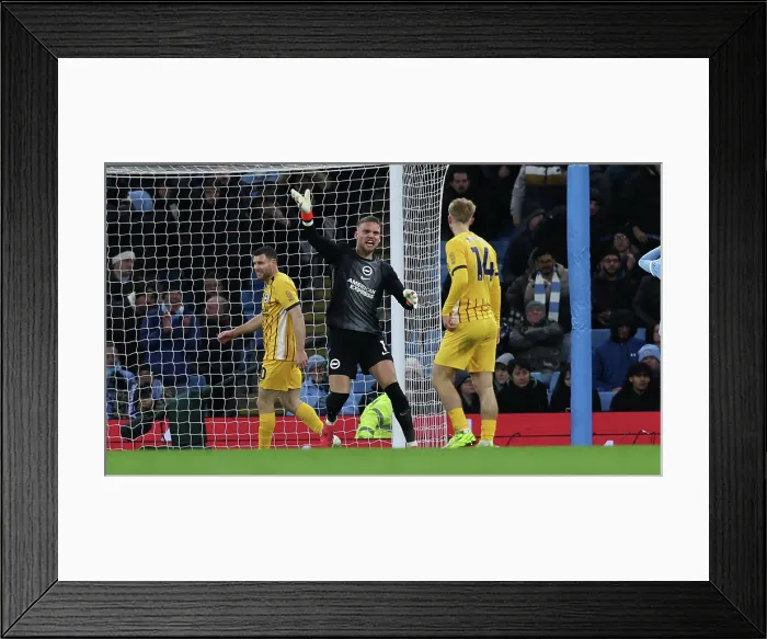 Framed Print : Manchester City v Brighton and Hove Albion Premier League 04JAN26 Framed Print : Manchester City v Brighton and Hove Albion Premier League 04JAN26