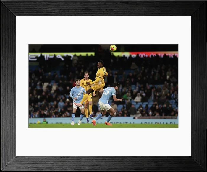 Framed Print : Manchester City v Brighton and Hove Albion Premier League 04JAN26 Framed Print : Manchester City v Brighton and Hove Albion Premier League 04JAN26
