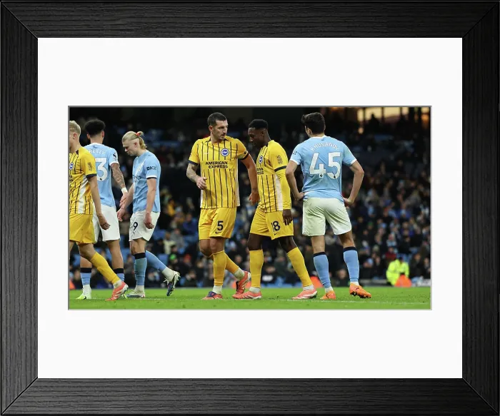 Framed Print : Manchester City v Brighton and Hove Albion Premier League 04JAN26 Framed Print : Manchester City v Brighton and Hove Albion Premier League 04JAN26