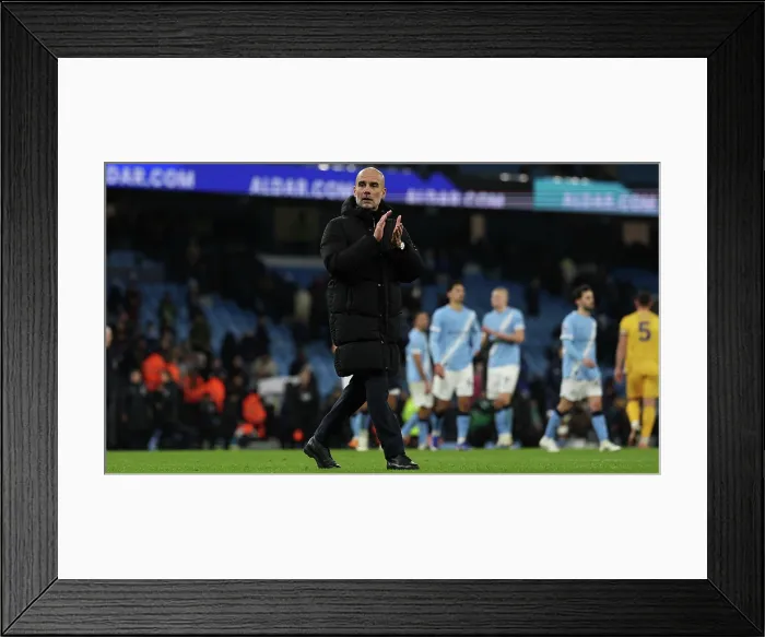 Framed Print : Manchester City v Brighton and Hove Albion Premier League 04JAN26 Framed Print : Manchester City v Brighton and Hove Albion Premier League 04JAN26