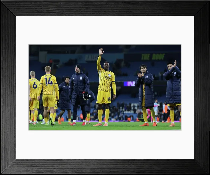Framed Print : Manchester City v Brighton and Hove Albion Premier League 04JAN26 Framed Print : Manchester City v Brighton and Hove Albion Premier League 04JAN26
