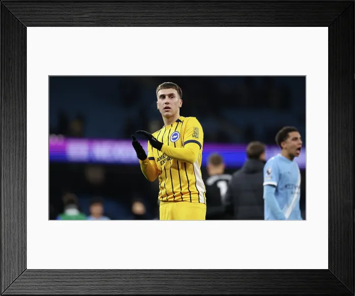 Framed Print : Manchester City v Brighton and Hove Albion Premier League 04JAN26 Framed Print : Manchester City v Brighton and Hove Albion Premier League 04JAN26