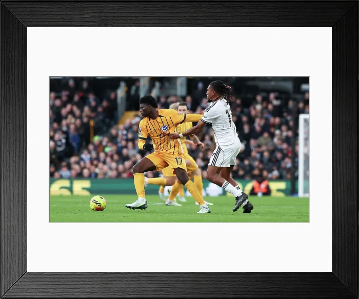 Framed Print : Fulham v Brighton and Hove Albion Premier League 24JAN26 Framed Print : Fulham v Brighton and Hove Albion Premier League 24JAN26