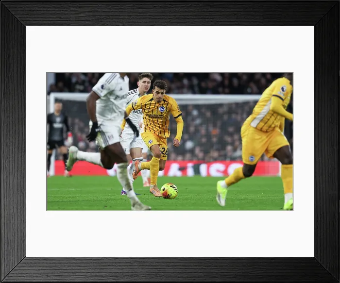Framed Print : Fulham v Brighton and Hove Albion Premier League 24JAN26