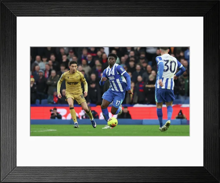 Framed Print : Brighton and Hove Albion v Crystal Palace Premier League 08FEB26 Framed Print : Brighton and Hove Albion v Crystal Palace Premier League 08FEB26