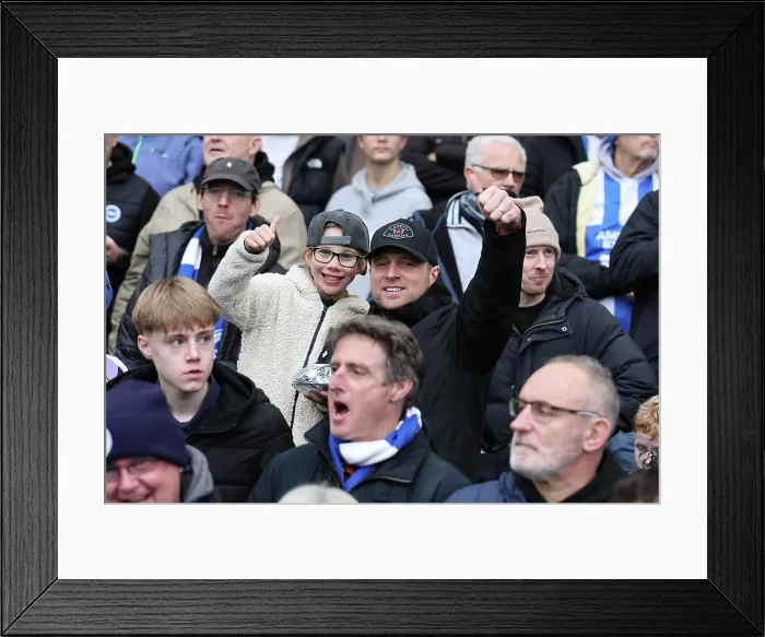 Framed Print : Brighton and Hove Albion v Crystal Palace Premier League 08FEB26 Framed Print : Brighton and Hove Albion v Crystal Palace Premier League 08FEB26
