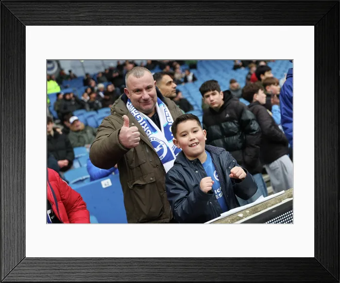 Framed Print : Brighton and Hove Albion v Crystal Palace Premier League 08FEB26 Framed Print : Brighton and Hove Albion v Crystal Palace Premier League 08FEB26