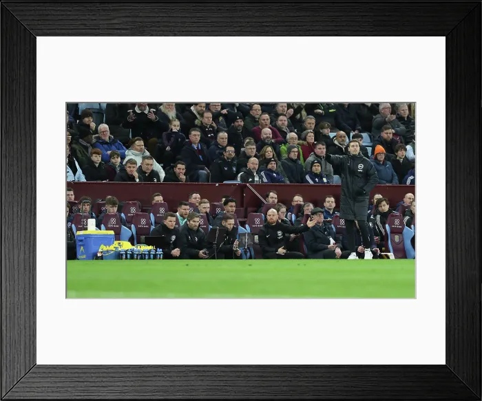 Framed Print : Aston Villa v Brighton and Hove Albion Premier League 11FEB26 Framed Print : Aston Villa v Brighton and Hove Albion Premier League 11FEB26