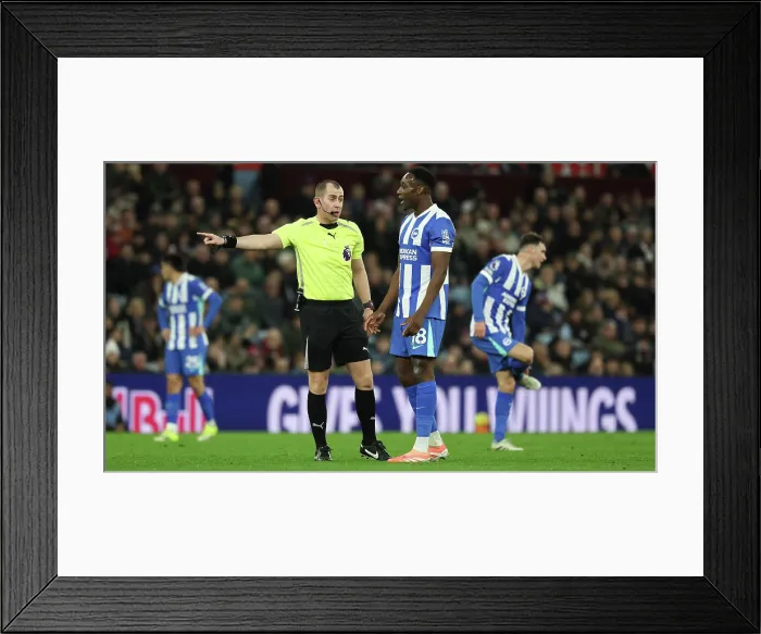 Framed Print : Aston Villa v Brighton and Hove Albion Premier League 11FEB26 Framed Print : Aston Villa v Brighton and Hove Albion Premier League 11FEB26