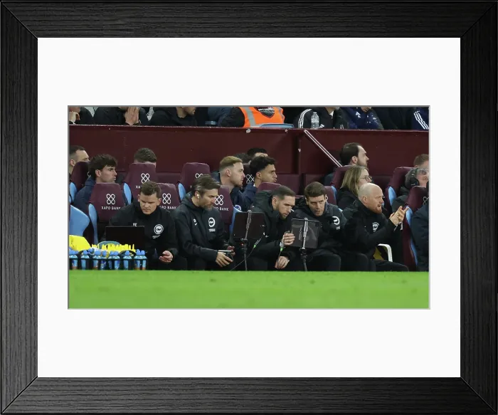 Framed Print : Aston Villa v Brighton and Hove Albion Premier League 11FEB26 Framed Print : Aston Villa v Brighton and Hove Albion Premier League 11FEB26