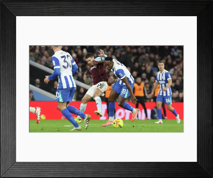 Framed Print : Aston Villa v Brighton and Hove Albion Premier League 11FEB26 Framed Print : Aston Villa v Brighton and Hove Albion Premier League 11FEB26