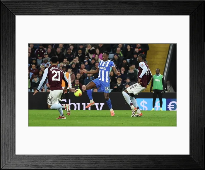 Framed Print : Aston Villa v Brighton and Hove Albion Premier League 11FEB26 Framed Print : Aston Villa v Brighton and Hove Albion Premier League 11FEB26
