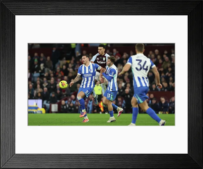 Framed Print : Aston Villa v Brighton and Hove Albion Premier League 11FEB26 Framed Print : Aston Villa v Brighton and Hove Albion Premier League 11FEB26