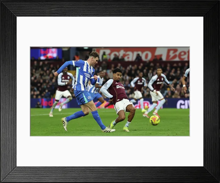 Framed Print : Aston Villa v Brighton and Hove Albion Premier League 11FEB26 Framed Print : Aston Villa v Brighton and Hove Albion Premier League 11FEB26