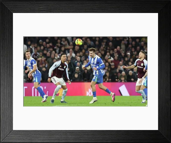 Framed Print : Aston Villa v Brighton and Hove Albion Premier League 11FEB26 Framed Print : Aston Villa v Brighton and Hove Albion Premier League 11FEB26