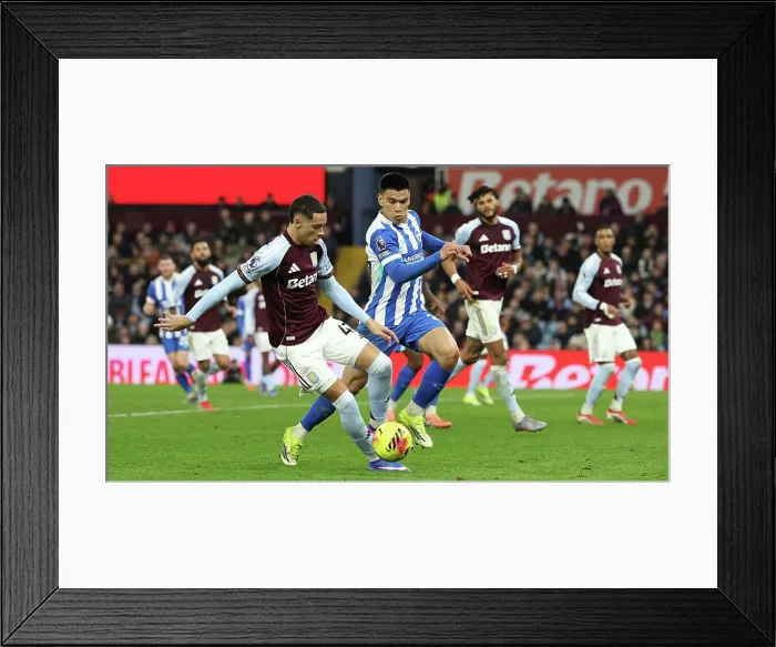 Framed Print : Aston Villa v Brighton and Hove Albion Premier League 11FEB26 Framed Print : Aston Villa v Brighton and Hove Albion Premier League 11FEB26