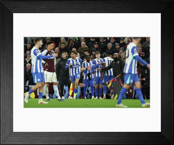 Framed Print : Aston Villa v Brighton and Hove Albion Premier League 11FEB26 Framed Print : Aston Villa v Brighton and Hove Albion Premier League 11FEB26
