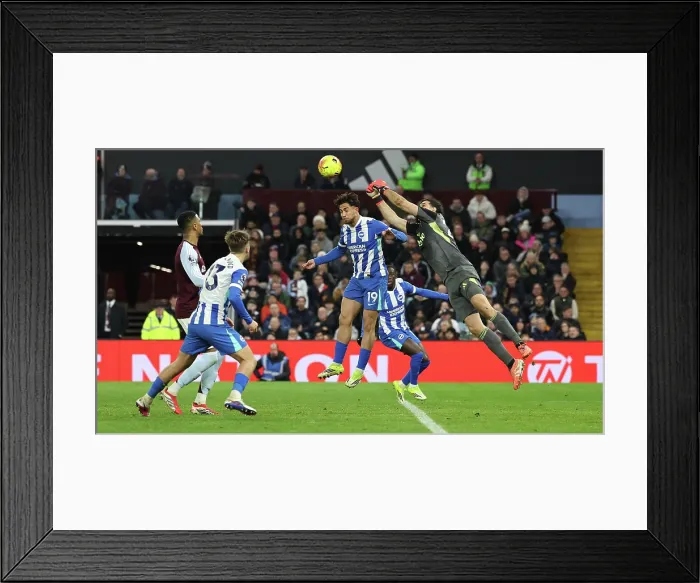 Framed Print : Aston Villa v Brighton and Hove Albion Premier League 11FEB26 Framed Print : Aston Villa v Brighton and Hove Albion Premier League 11FEB26