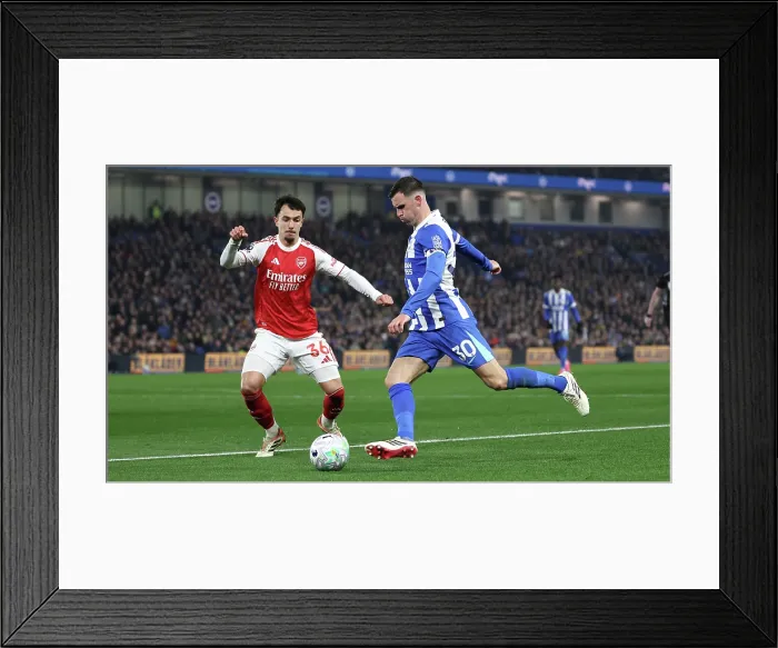 Framed Print : Brighton and Hove Albion v Arsenal Premier League 04MAR26 Framed Print : Brighton and Hove Albion v Arsenal Premier League 04MAR26
