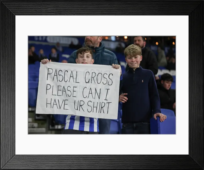 Framed Print : Brighton and Hove Albion v Arsenal Premier League 04MAR26 Framed Print : Brighton and Hove Albion v Arsenal Premier League 04MAR26