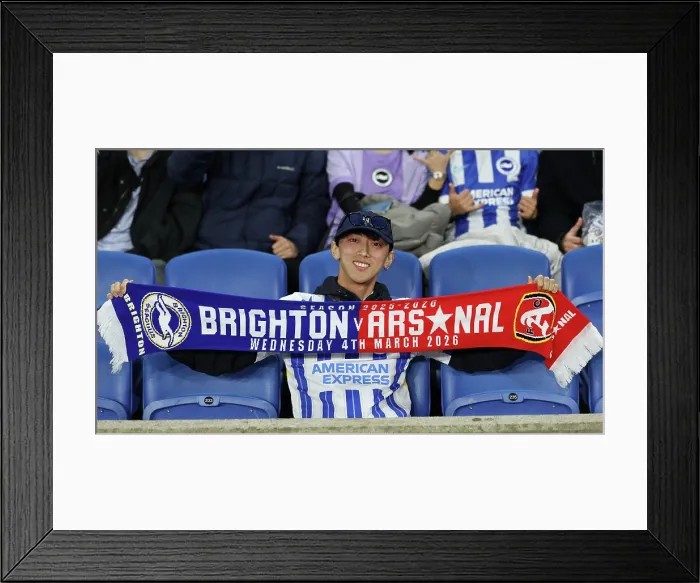 Framed Print : Brighton and Hove Albion v Arsenal Premier League 04MAR26 Framed Print : Brighton and Hove Albion v Arsenal Premier League 04MAR26