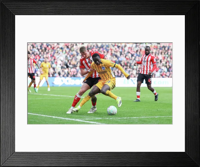 Framed Print : Sunderland v Brighton and Hove Albion Premier League 14MAR26 Framed Print : Sunderland v Brighton and Hove Albion Premier League 14MAR26