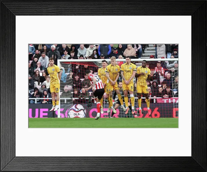 Framed Print : Sunderland v Brighton and Hove Albion Premier League 14MAR26 Framed Print : Sunderland v Brighton and Hove Albion Premier League 14MAR26