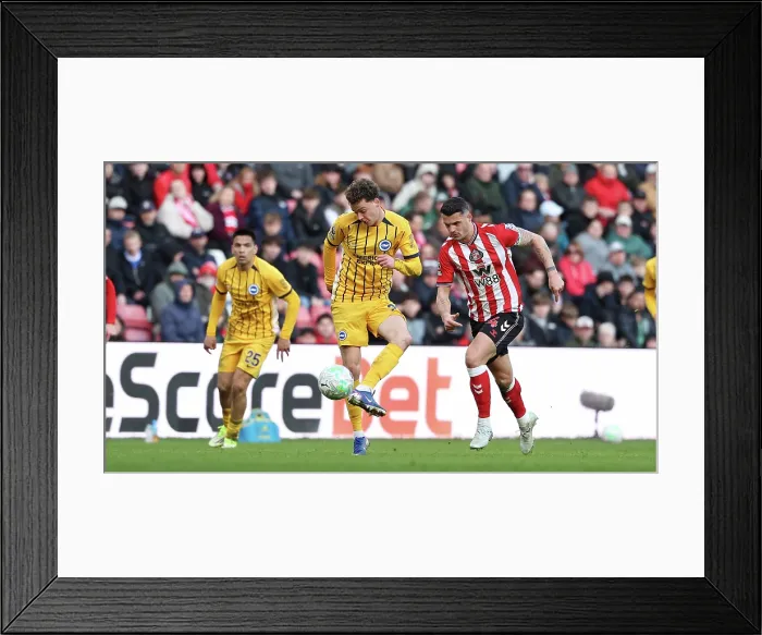 Framed Print : Sunderland v Brighton and Hove Albion Premier League 14MAR26 Framed Print : Sunderland v Brighton and Hove Albion Premier League 14MAR26