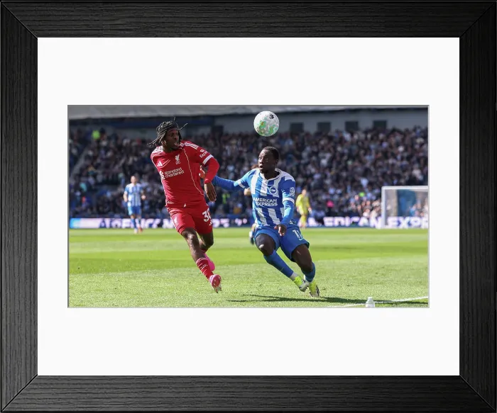 Framed Print : Brighton and Hove Albion v Liverpool Premier League 16MAR26 Framed Print : Brighton and Hove Albion v Liverpool Premier League 16MAR26
