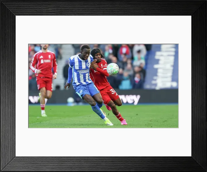 Framed Print : Brighton and Hove Albion v Liverpool Premier League 16MAR26 Framed Print : Brighton and Hove Albion v Liverpool Premier League 16MAR26