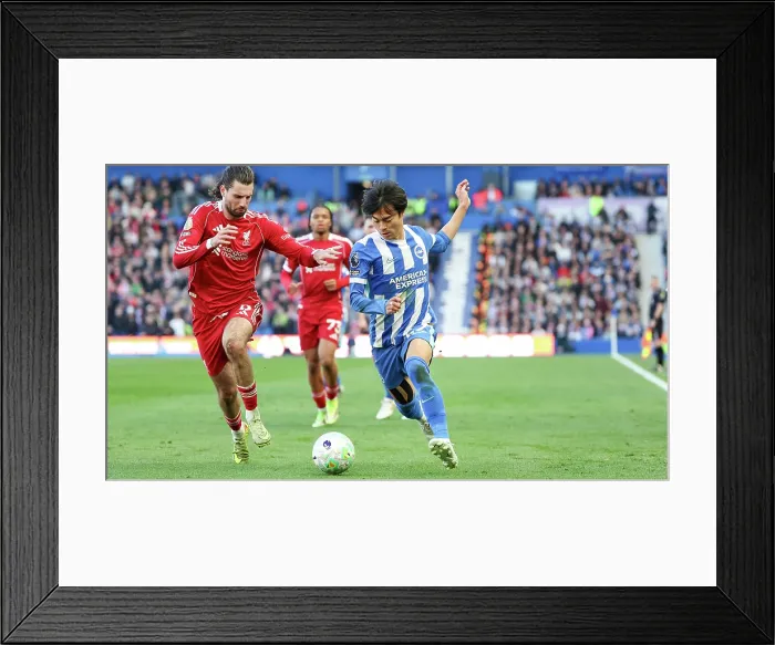Framed Print : Brighton and Hove Albion v Liverpool Premier League 16MAR26 Framed Print : Brighton and Hove Albion v Liverpool Premier League 16MAR26