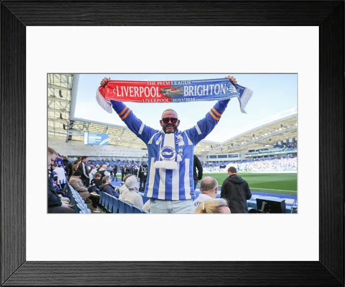 Framed Print : Brighton and Hove Albion v Liverpool Premier League 16MAR26 Framed Print : Brighton and Hove Albion v Liverpool Premier League 16MAR26