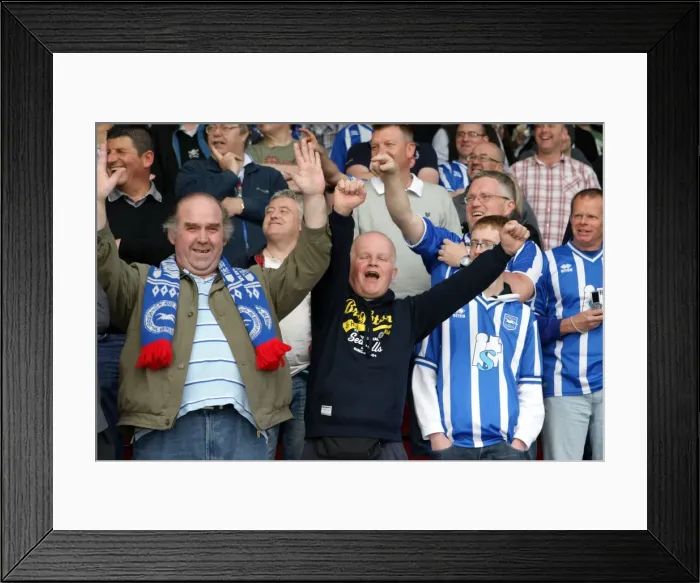 Framed Print : Brighton & Hove Albion's Thrilling Away Win at Walsall (2010-11 Season): Walsall Celebrations Framed Print : Brighton & Hove Albion's Thrilling Away Win at Walsall (2010-11 Season): Walsall Celebrations