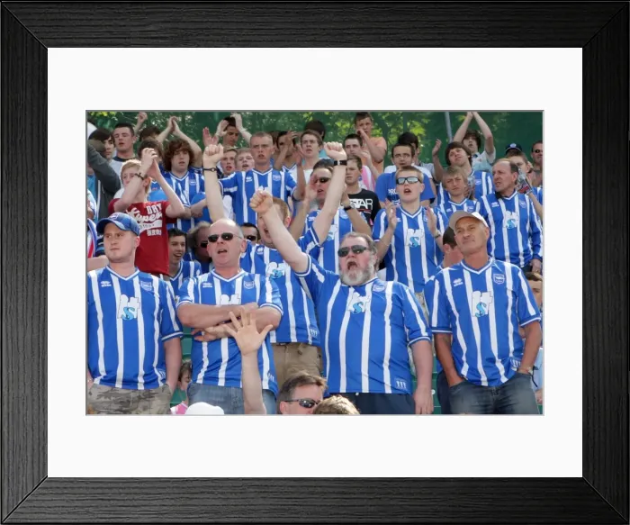 Framed Print : Fans celebrate our League 1 success in 2011 Framed Print : Fans celebrate our League 1 success in 2011