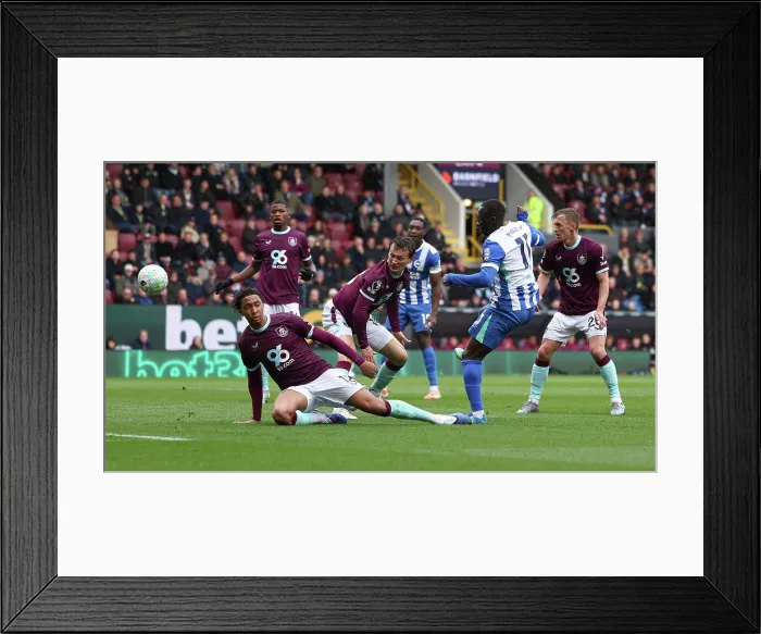 Framed Print : Burnley v Brighton and Hove Albion Premier League 11APR26