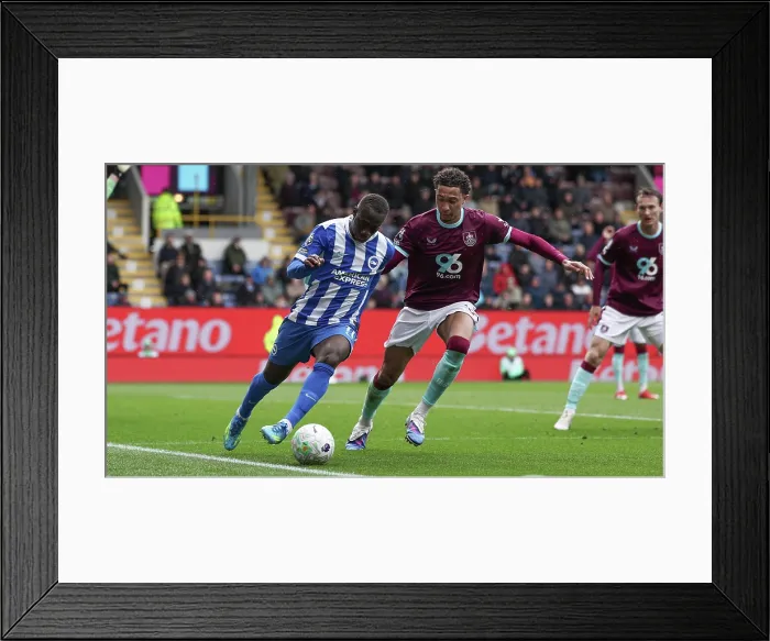 Framed Print : Burnley v Brighton and Hove Albion Premier League 11APR26