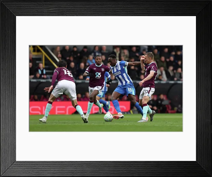 Framed Print : Burnley v Brighton and Hove Albion Premier League 11APR26 Framed Print : Burnley v Brighton and Hove Albion Premier League 11APR26