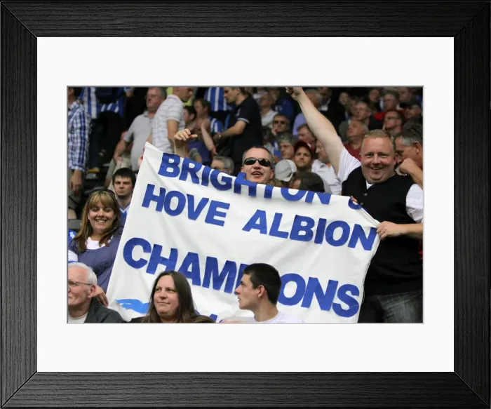 Framed Print : Brighton & Hove Albion 2010-11 Away: Notts County - A Past Season Game