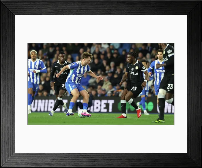 Framed Print : Brighton and Hove Albion v Chelsea Premier League 21APR26 Framed Print : Brighton and Hove Albion v Chelsea Premier League 21APR26