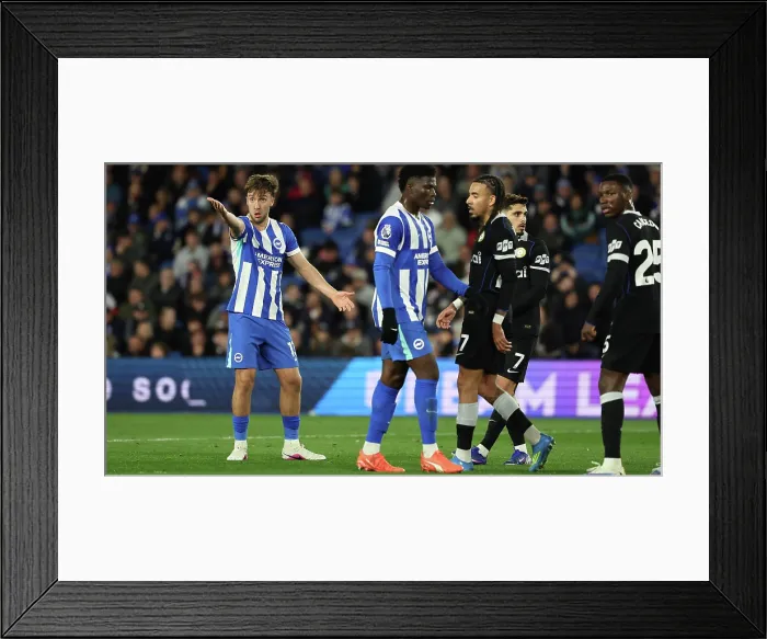 Framed Print : Brighton and Hove Albion v Chelsea Premier League 21APR26 Framed Print : Brighton and Hove Albion v Chelsea Premier League 21APR26