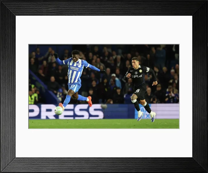 Framed Print : Brighton and Hove Albion v Chelsea Premier League 21APR26 Framed Print : Brighton and Hove Albion v Chelsea Premier League 21APR26