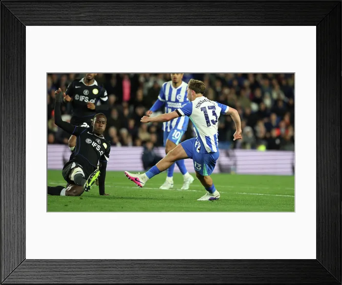 Framed Print : Brighton and Hove Albion v Chelsea Premier League 21APR26 Framed Print : Brighton and Hove Albion v Chelsea Premier League 21APR26