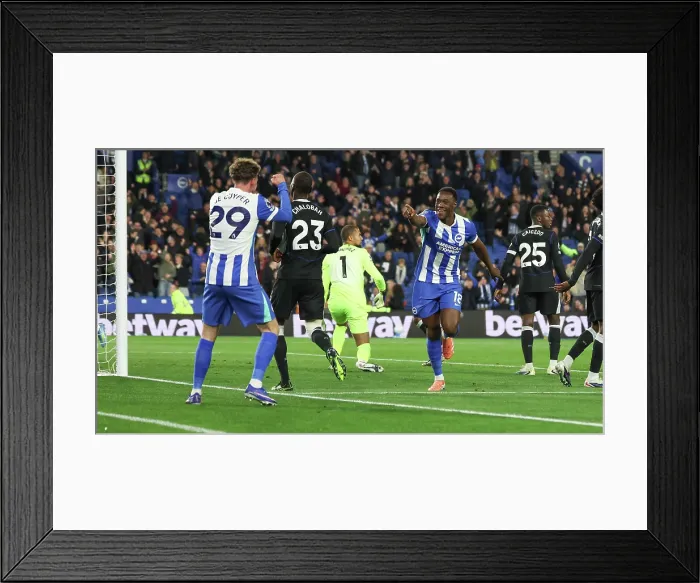 Framed Print : Brighton and Hove Albion v Chelsea Premier League 21APR26 Framed Print : Brighton and Hove Albion v Chelsea Premier League 21APR26