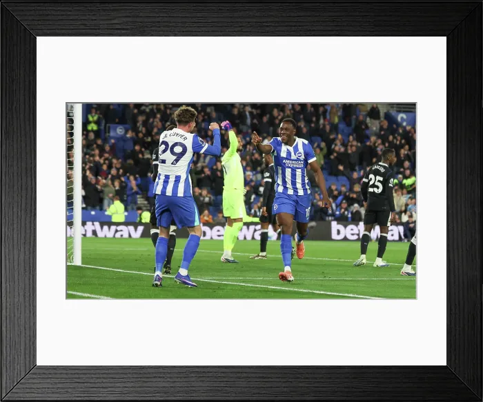 Framed Print : Brighton and Hove Albion v Chelsea Premier League 21APR26 Framed Print : Brighton and Hove Albion v Chelsea Premier League 21APR26