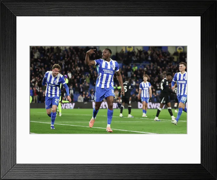 Framed Print : Brighton and Hove Albion v Chelsea Premier League 21APR26 Framed Print : Brighton and Hove Albion v Chelsea Premier League 21APR26