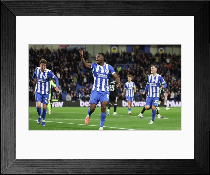 Framed Print : Brighton and Hove Albion v Chelsea Premier League 21APR26 Framed Print : Brighton and Hove Albion v Chelsea Premier League 21APR26