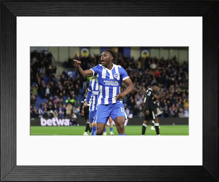 Framed Print : Brighton and Hove Albion v Chelsea Premier League 21APR26 Framed Print : Brighton and Hove Albion v Chelsea Premier League 21APR26