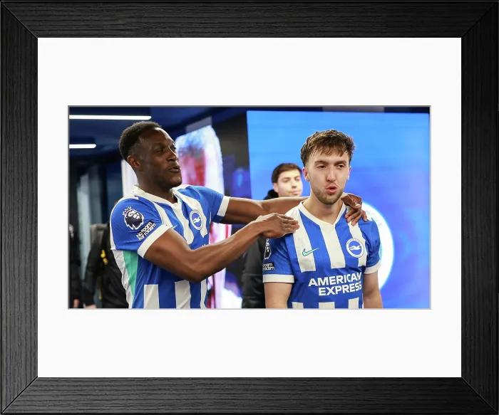Framed Print : Brighton and Hove Albion v Chelsea Premier League 21APR26 Framed Print : Brighton and Hove Albion v Chelsea Premier League 21APR26